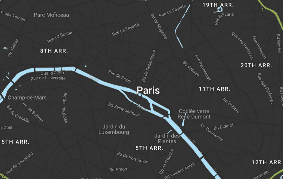 Map of Paris
